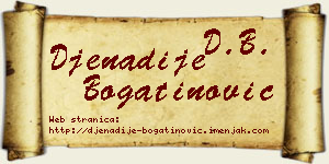 Đenadije Bogatinović vizit kartica
